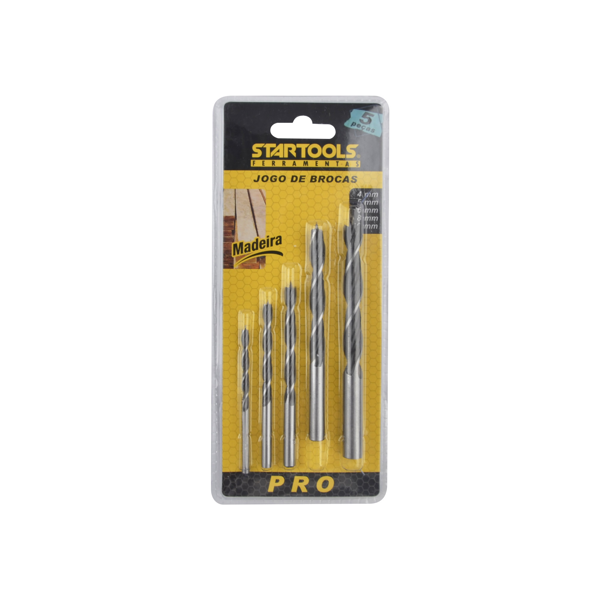 KIT BROCAS MADEIRA 5PCS